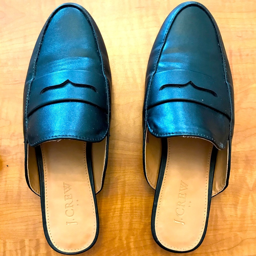 JCrew Academy Penny Loafer Mules 6.5